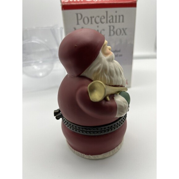 Mr Christmas Hinged Animated Santa Wish You Merry Christmas Music Box 2003 - Picture 9 of 12